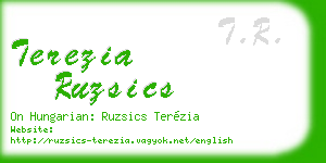 terezia ruzsics business card
